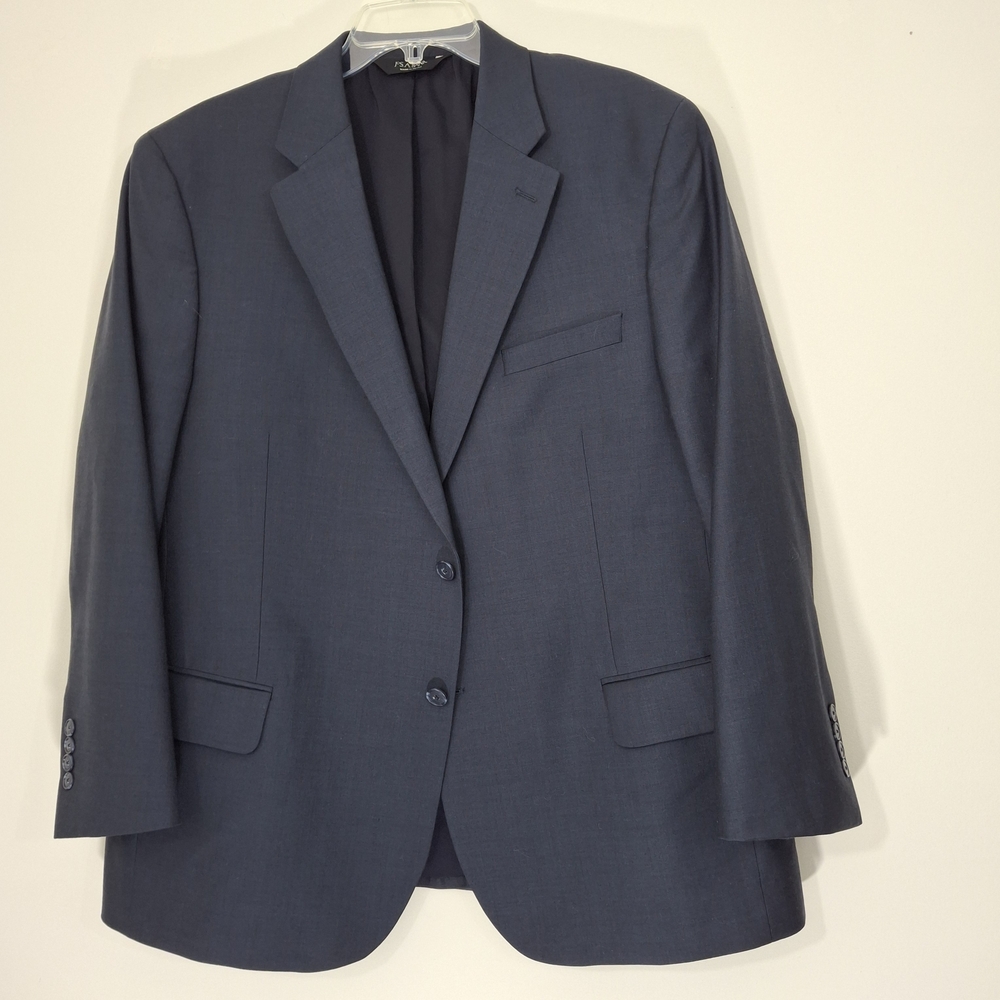 Jos. A. Bank Men's 100% Wool Blazer in Navy Blue, Size 46 Short